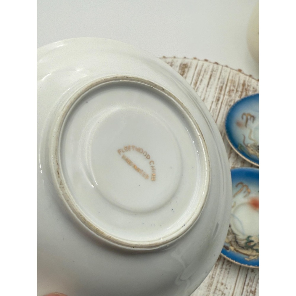 Vintage Collectible Dragonware Moriage Dragon 4 cups 5 saucers - SEE DESCRIPTION - Picture 4 of 12